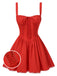 Dunkelblau 1950er Träger Schnürung Korsett Mini Kleid
