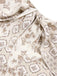 Beige 1970er Bandeau Bogen Blumen Bohemian Jumpsuit