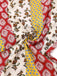 Gelb 1970er Bohemien Blumen Stammesmuster Jumpsuit