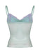 Türkis 1940er Dots Netz Meerjungfrauen Camisole
