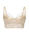 1940er Perle Kette Blumen Spitze Crop Camisole
