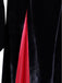 1930er Morticia Addams Samt Glockenärmel Kleid