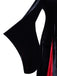 1930er Morticia Addams Samt Glockenärmel Kleid