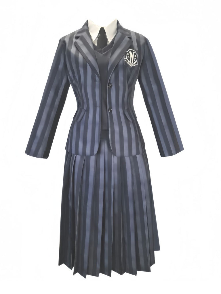 1940er Wednesday Streifen Uniform Kostümset