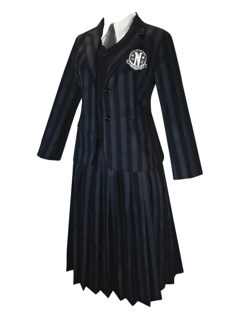 1940er Wednesday Streifen Uniform Kostümset