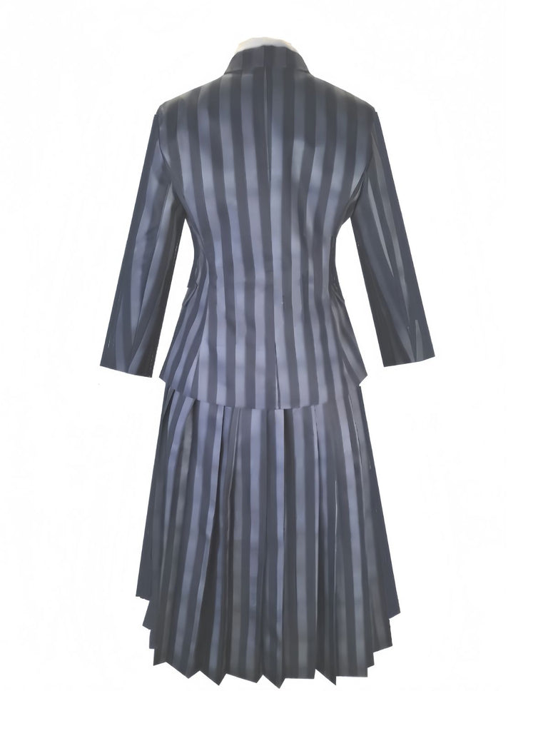 1940er Wednesday Streifen Uniform Kostümset