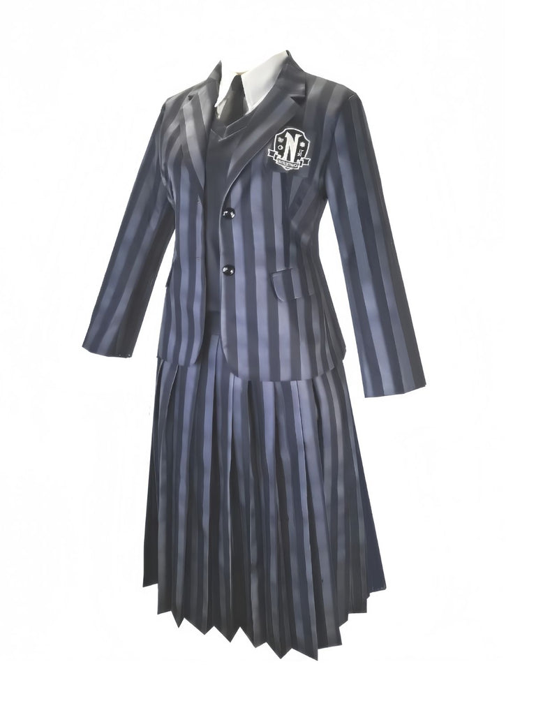 1940er Wednesday Streifen Uniform Kostümset