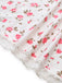 Rosa 1940er Rose Träger Spitze Patchwork Kleid