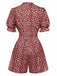 1940er Gänseblümchen Faltenkragen Puffärmel Romper