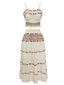 2PCS Beige 1970er Bohemien Fransenriemen Top & Rock