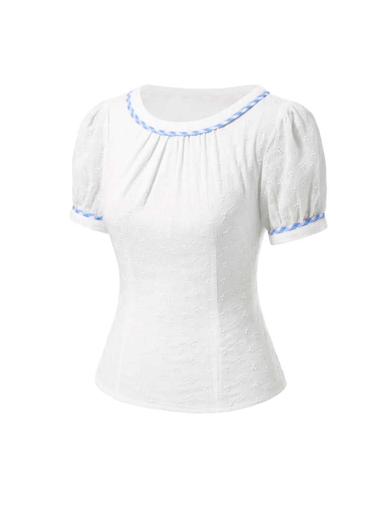 [Vorverkauf] 2PCS 1950er Baumwolle Gingham Plaid Top & Suspender Kleid