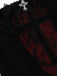 2PCS Schwarz 1980er Gothic Steampunk Halter Kreuz Camisole & Mini Rock