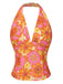 2PCS 1960er Blumen Halfter Top & Solide Rock