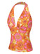 2PCS 1960er Blumen Halfter Top & Solide Rock