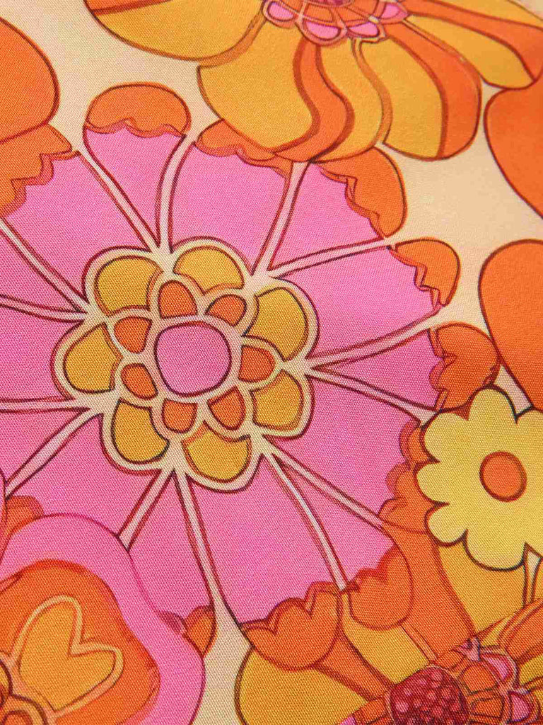 2PCS 1960er Blumen Halfter Top & Solide Rock