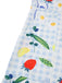 [Vorverkauf] Blau 1970er Plaid Obst & Blumen Romper