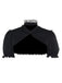 2PCS Schwarz & Blau 1980er Gothic Kap Strickjacke & Blumen Besticktes Kleid