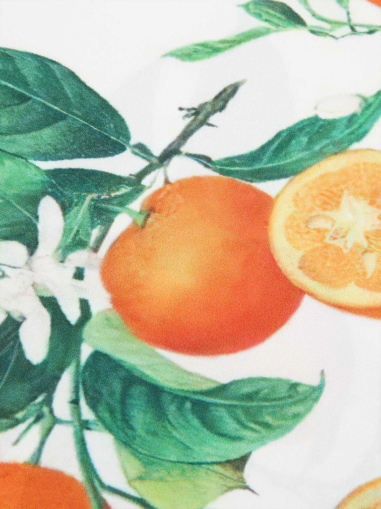 Orange 1950er Bogen-Taille Träger Kleid