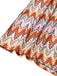 Multicolor 1970er Boho Bäume Revers Romper