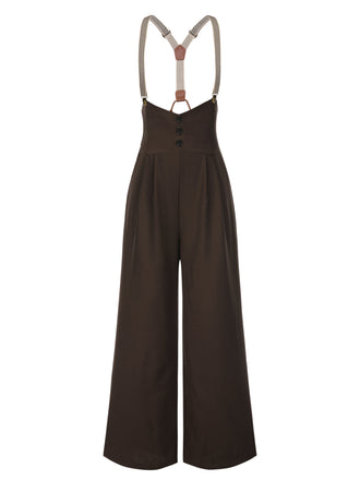 Dunkelbraun 1950er Taste Latzhose