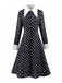 [Vorverkauf] Schwarz 1940er Wednesday Kostüm Mittwoch Addams-Stil Kleid