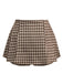 Braun 1960er Gingham Plaid Plissiertes Rock