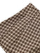 Braun 1960er Gingham Plaid Plissiertes Rock