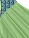 2PCS Grün 1950er Oktoberfest Dirndl Blumen Kleid & Stickerei Schürze