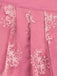 3PCS Rosa 1950er Oktoberfest Herzförmiger Hals Blumen Kleid & Schürze
