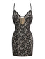 Schwarz 1960er Hohl Blumen Spitze Enges Kleid