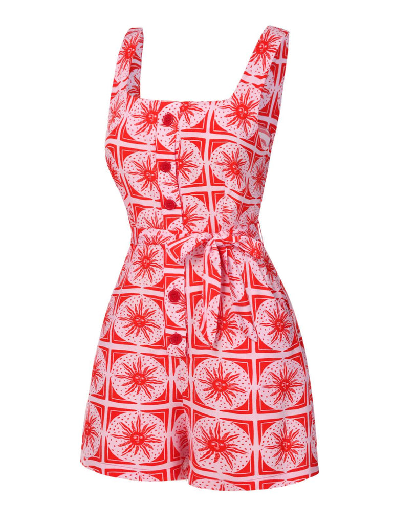 Rose Rosa 1950er Sonnentotem Taste Romper