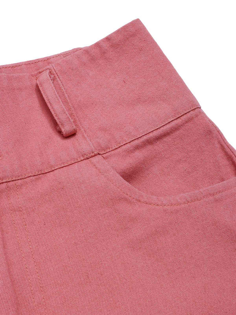 [Vorverkauf] 2PCS Rosa 1950er Tulip Bluse & Rose Tasten Hosen