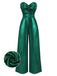 Grün 1970er Geknotetes Hollow Glänzend Jumpsuit
