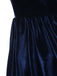 [Vorverkauf] 3PCS Blau 1950er Oktoberfest Dirndl Samt Kleid & Puffärmel Top