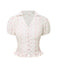 [Vorverkauf] 2PCS Rosa 1950er Tulip Bluse & Rose Tasten Hosen