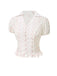 [Vorverkauf] 2PCS Rosa 1950er Tulip Bluse & Rose Tasten Hosen