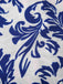 [Vorverkauf] Blau 1940er Blattumriss Revers Krawattenhals Kleid