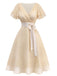 [Vorverkauf] Sekt 1950er Satin Tüll Cocktail Kleid