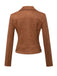 1980er Solide Revers Ssuede Leder Jacke