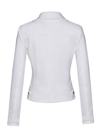 1980er Solide Revers Ssuede Leder Jacke