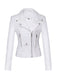 1980er Solide Revers Ssuede Leder Jacke
