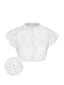 [Vorverkauf] Weiß 1950er Oktoberfest Rüschenärmel Spitze Crop Top