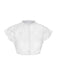 [Vorverkauf] Weiß 1950er Oktoberfest Rüschenärmel Spitze Crop Top