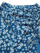 [Vorverkauf] Blau 1960er Gänseblümchen Chiffon Gerüschtes Bleistift Rock
