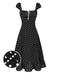 [Vorverkauf] 1940er Quadratischer Hals Polka Dot Rüschen Kleid