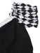 [Vorverkauf] Schwarz 1950er Halloween Check Kleid & Leder Korsett