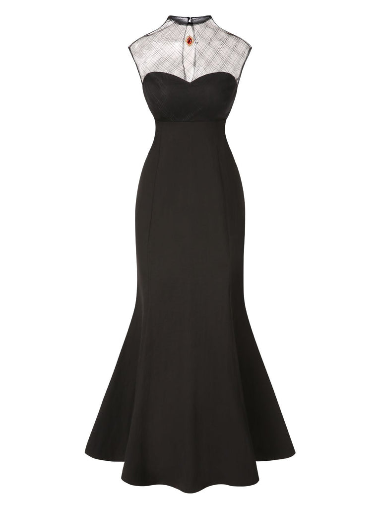 [Vorverkauf] Schwarz 1970er Spinnennetz Gem Hotel Transylvania Kleid