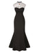 [Vorverkauf] Schwarz 1970er Spinnennetz Gem Hotel Transylvania Kleid