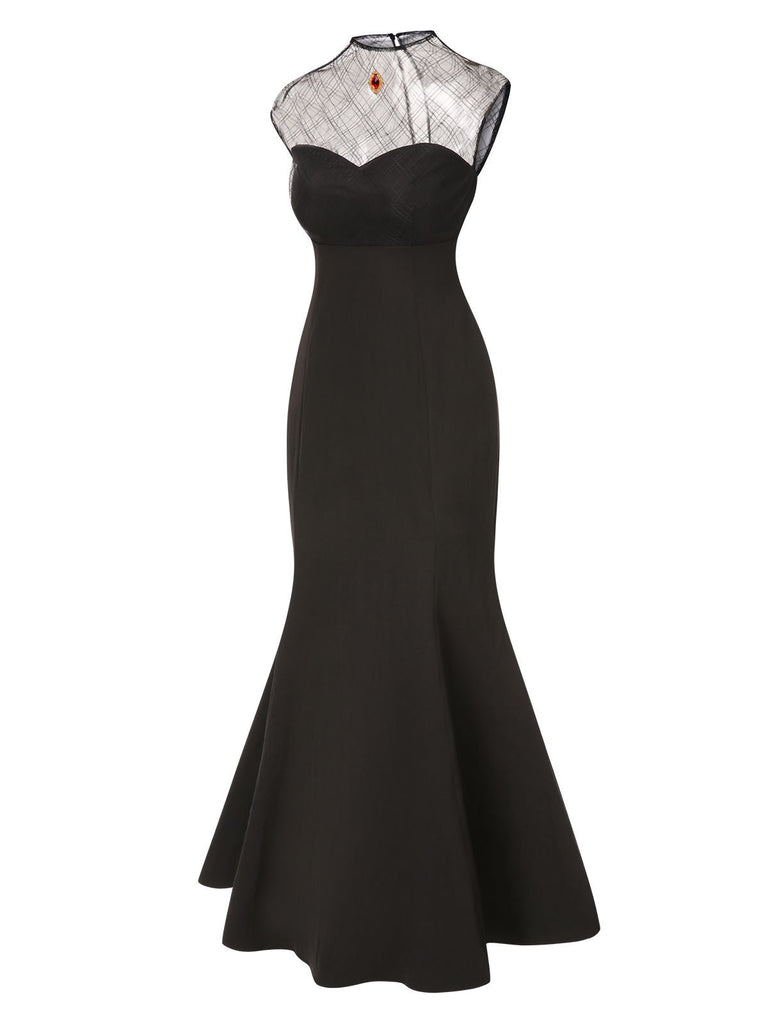 [Vorverkauf] Schwarz 1970er Spinnennetz Gem Hotel Transylvania Kleid