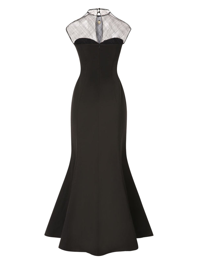 [Vorverkauf] Schwarz 1970er Spinnennetz Gem Hotel Transylvania Kleid